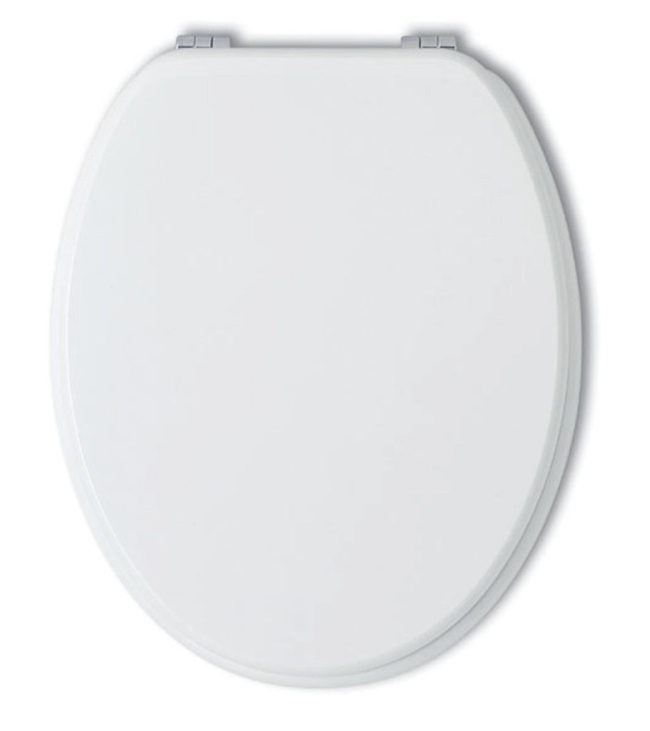 Sedile wc universale bianco in legno laccato