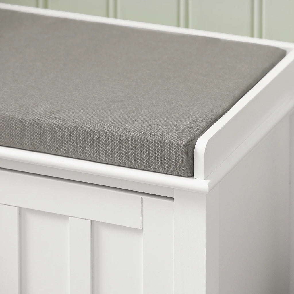 Scarpiera da ingresso, panchina con cuscino e due ante,L105cm, FSR35-W