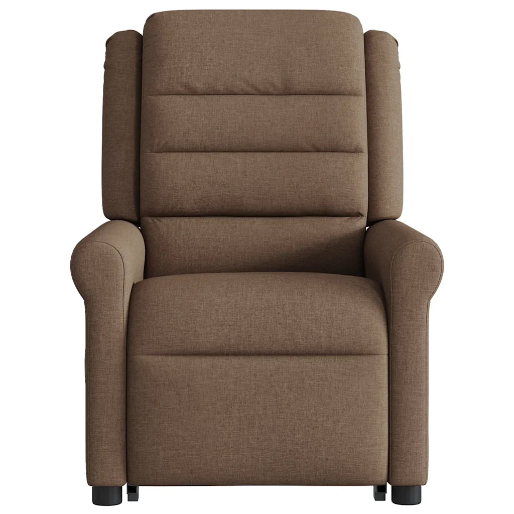 Poltrona Alzapersona Reclinabile Elettrica Marrone Tessuto 3303338