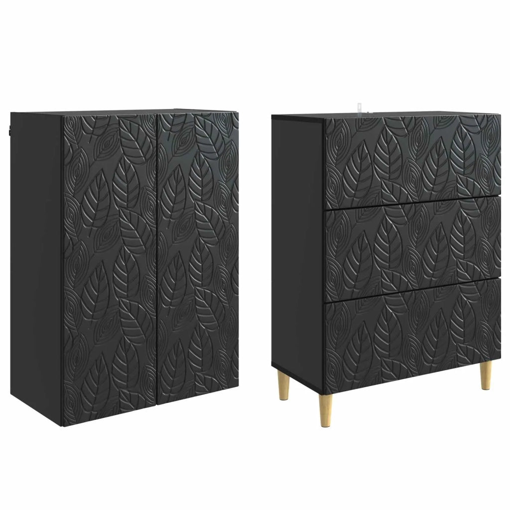 Set di armadi 2 pcs Nero 66 x 34,5 x 90 cm Legno ingegnerizzato 3416719