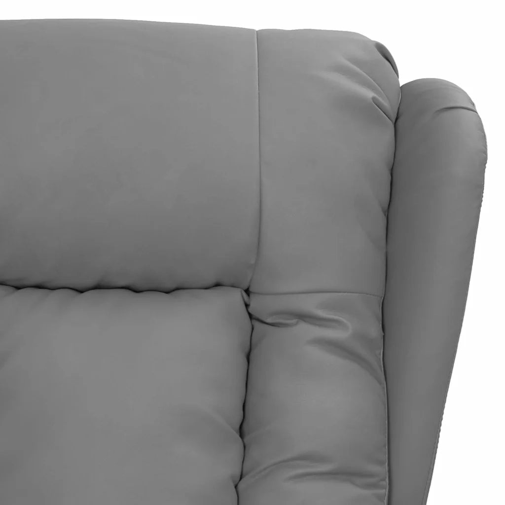 Divano Sedia-Poltrona Reclinabile Grigia in Similpelle 345561