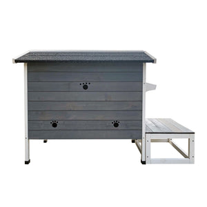 Cuccia in legno rialzata gatto 58 x 73,6 x 104,9 cm casa casetta per gatti