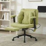 Poltrona da Ufficio Girevole con Poggiapiedi ¨C MINIMAL ¨C Verde, Braccioli, Regolabile