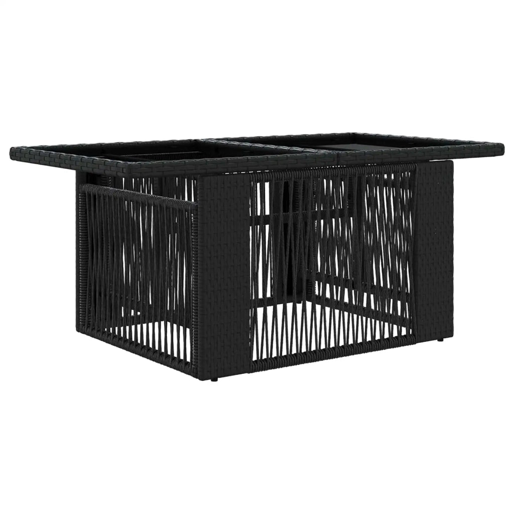 Set Divano da Giardino 5 pz Nero e Bianco Crema polyrattan 3437245