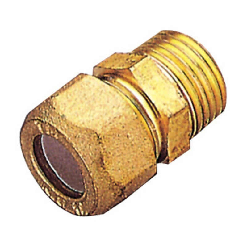 PL RACCORDO OTTONE DIR. BICONO M/GAS 10X3/8