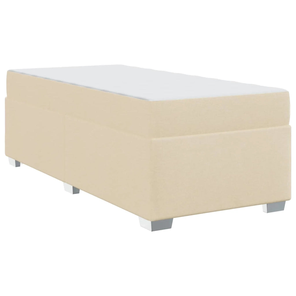 Struttura del letto con materasso Crema 90 x 190 cm Tessuto 3399157
