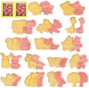 16 pezzi di biscotti in forma di cookie, forme di biscotti in plastica per bambini, biscotti 3D, adatti per la cottura di biscotti e decorazioni di torta