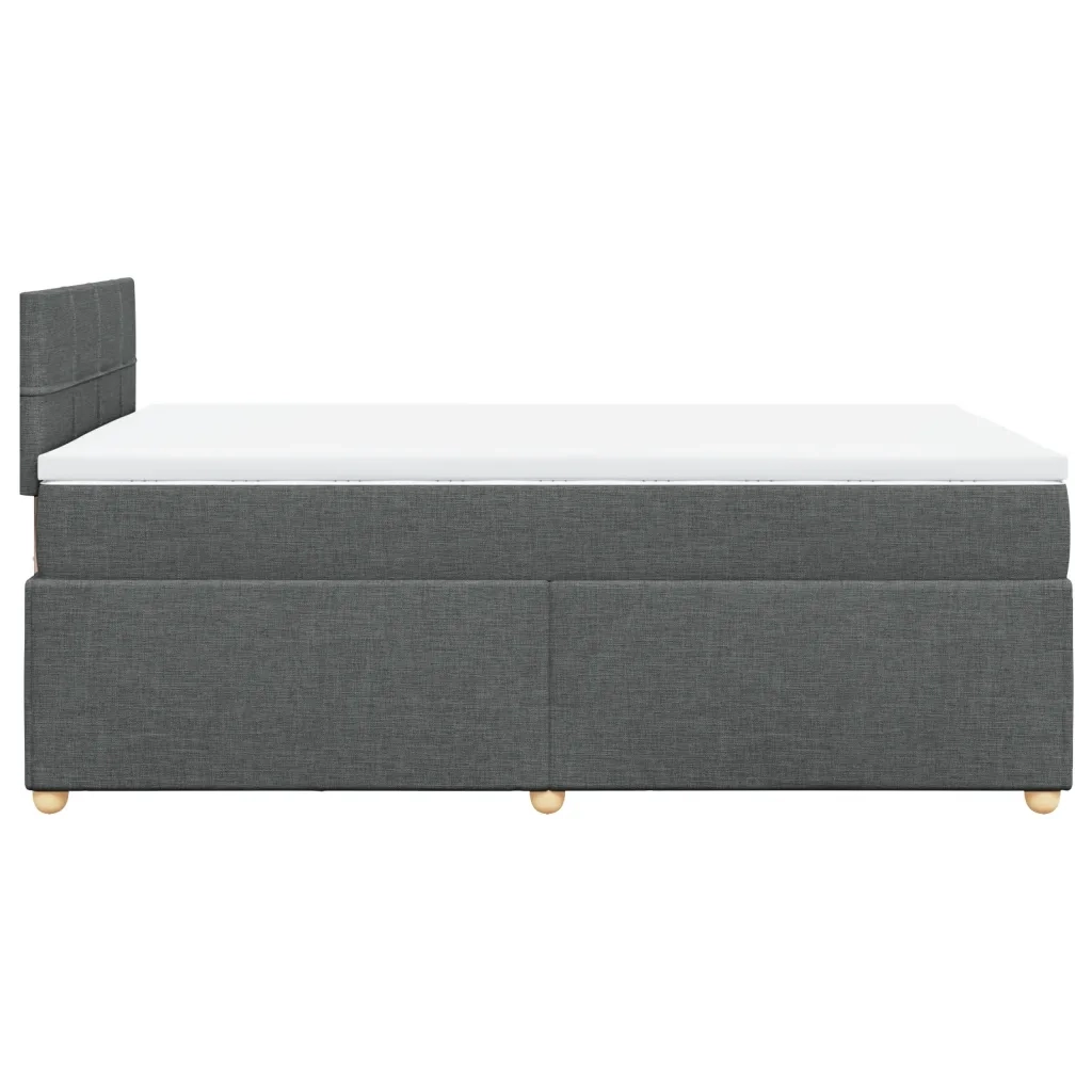 Giroletto a Molle con Materasso Grigio Scuro 120x190cm Tessuto