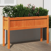 Fioriera Giardino Gambe Marrone Cera 110x31x70 cm Massello Pino 837568