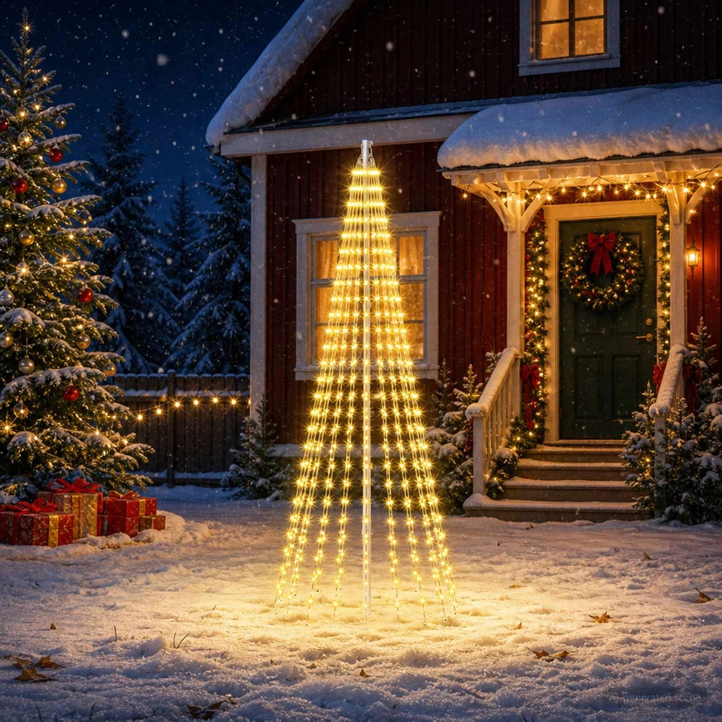 Luci per albero di Natale con picchetti 500 LED Bianco caldo e 42053544