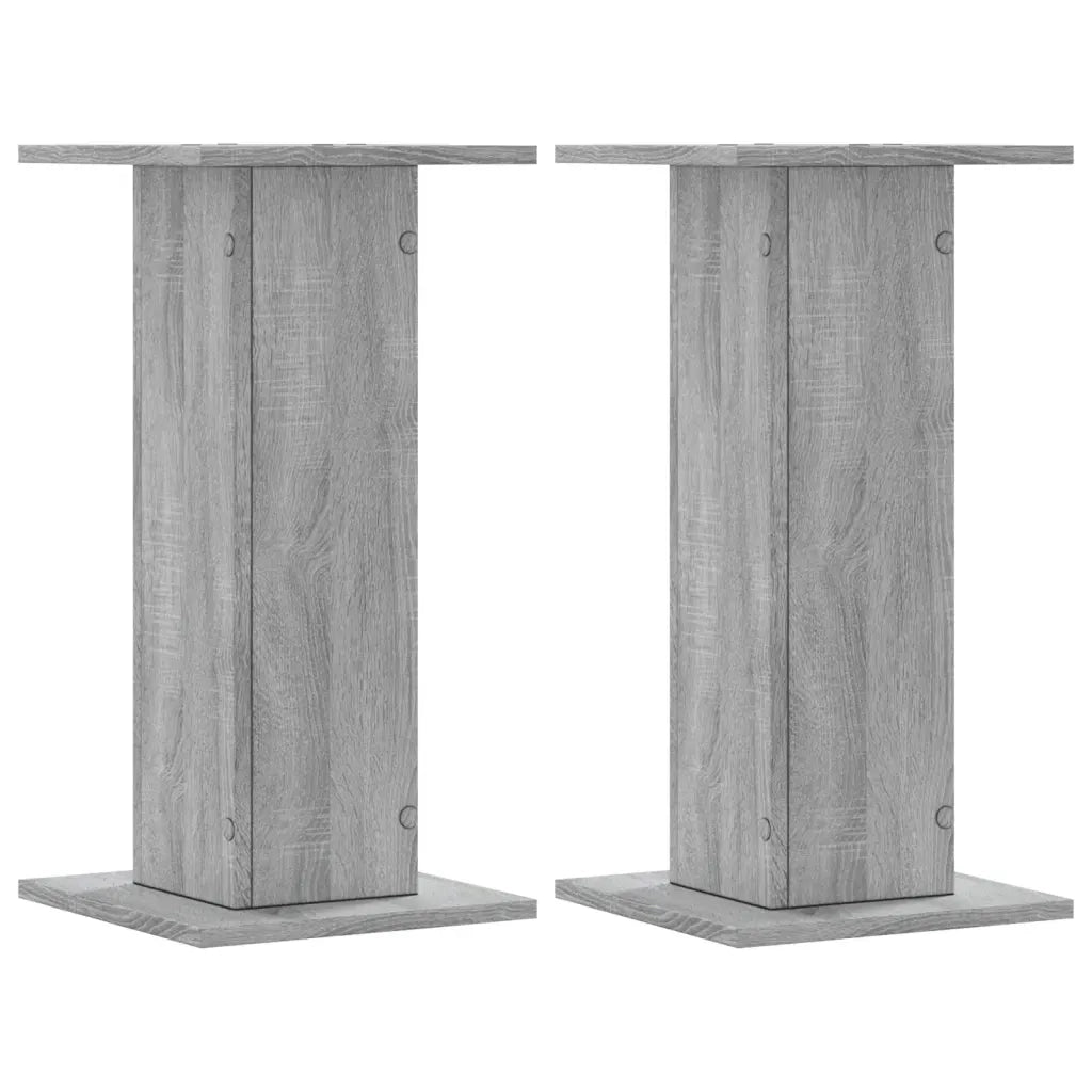 vidaXL Supporti Altoparlanti 2 pz Grigio 30x30x40 cm in Multistrato