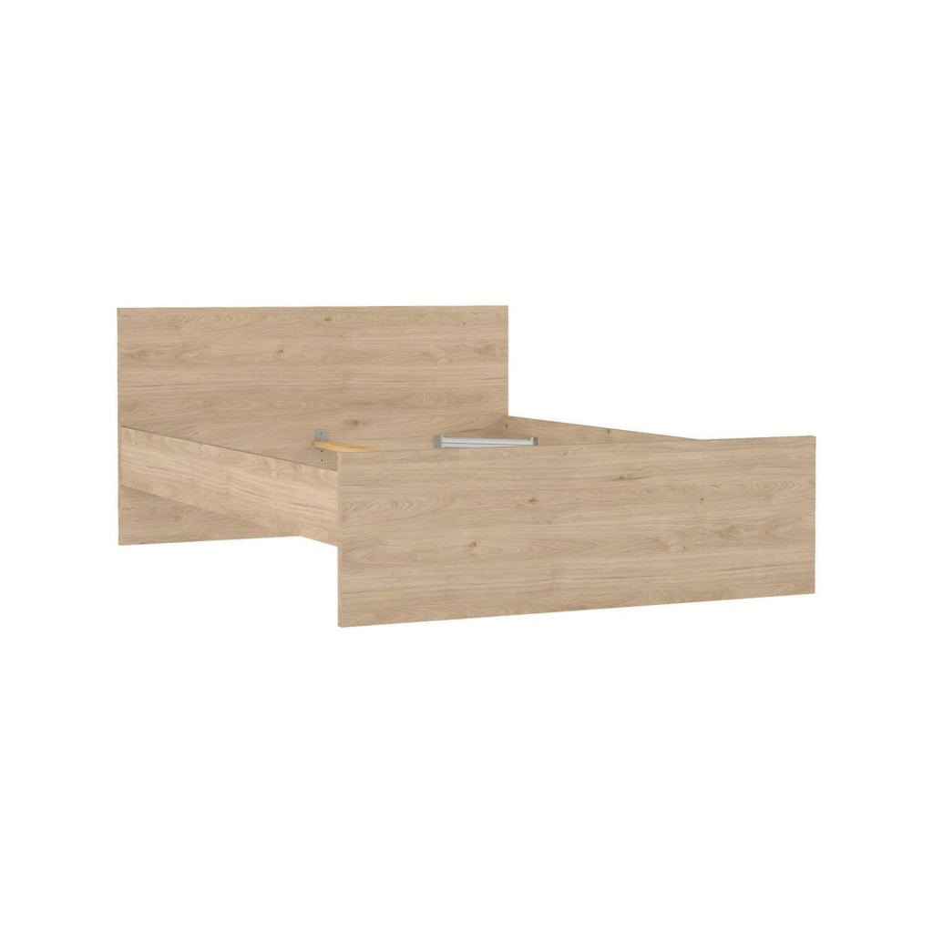 Letto piazza e mezza Gustava, Sommier per camera da letto, Giroletto per stanza, Struttura porta materasso, 197x146 h80 cm, Rovere
