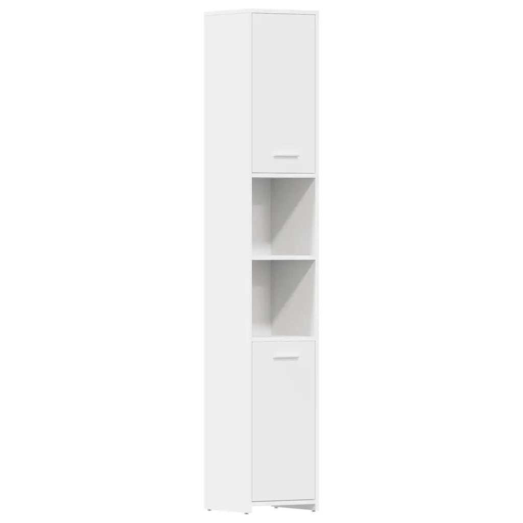 Armadio da Bagno Bianco 30x30x183,5 cm in Truciolato cod mxl 12764