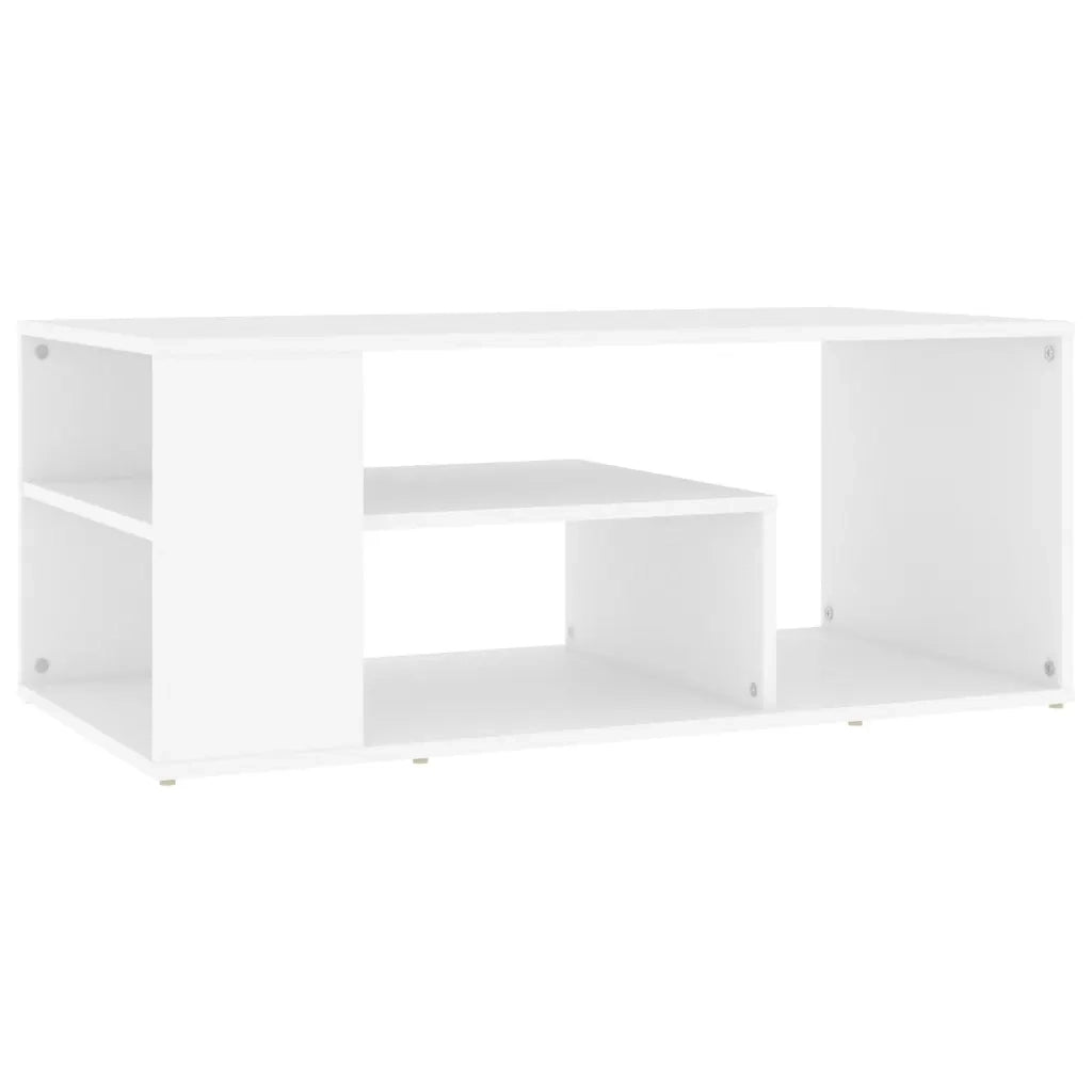 Tavolino da Salotto Bianco 100x50x40 cm in Legno Multistrato 806921