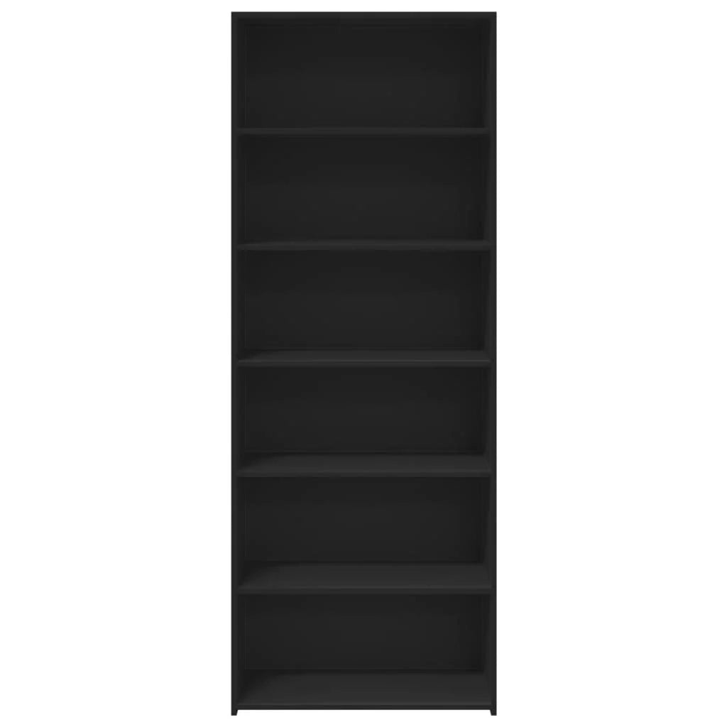 Buffet credenza cassettiera mobiletto mobile contenitore organizer cucina soggiorno salotto alto 70 x 41 x 185 cm legno ingegnerizzato nero 02_0035124