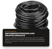 Irrigazione a goccia flessibile - Slang d'irrigazione poroso - Slang d'irrigazione flexibile - Materiale PVC - Risparmio d'acqua fino al 70% - Resistente agli urti - Lunghezza 20 metri