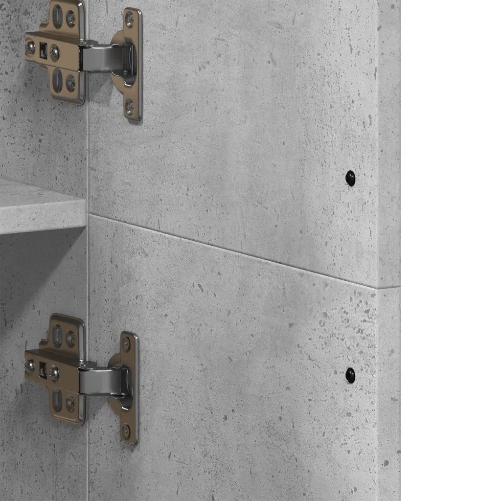 Credenza | Madia | Buffet da pranzo | Armadio da pranzo Grigio Cemento 70x35x180 cm in Legno Multistrato