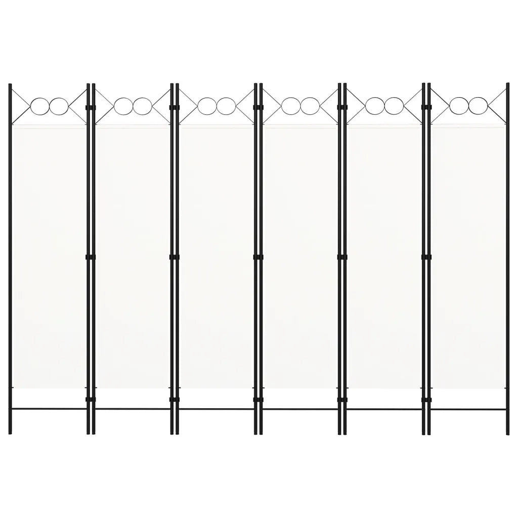 Divisorio Ambienti | Divider per stanze | Paravento a 6 Pannelli Bianco 240x180 cm