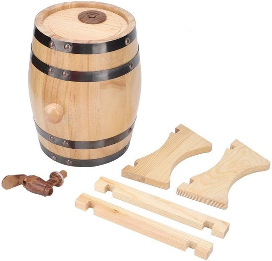 Cestello per Vino 1.5L - Mezzo Cestello per Vino - Cestello per Piante - Cestello per Vaso - Costruzione in Legno Naturale - Chiusura Interna Sigillata - Cestello in Legno