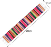 Sfumatura Plus - Sfumatura Plus - Telaio decorativo tessuto seta per festa - Tavolo di stoffa cotone con pennelli per matrimonio e picnic - 14x84 pollici