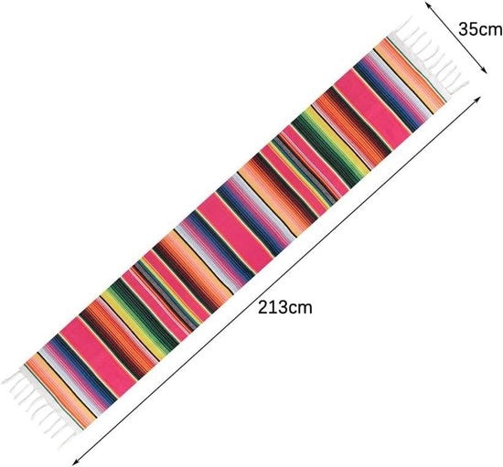 Sfumatura Plus - Sfumatura Plus - Telaio decorativo tessuto seta per festa - Tavolo di stoffa cotone con pennelli per matrimonio e picnic - 14x84 pollici