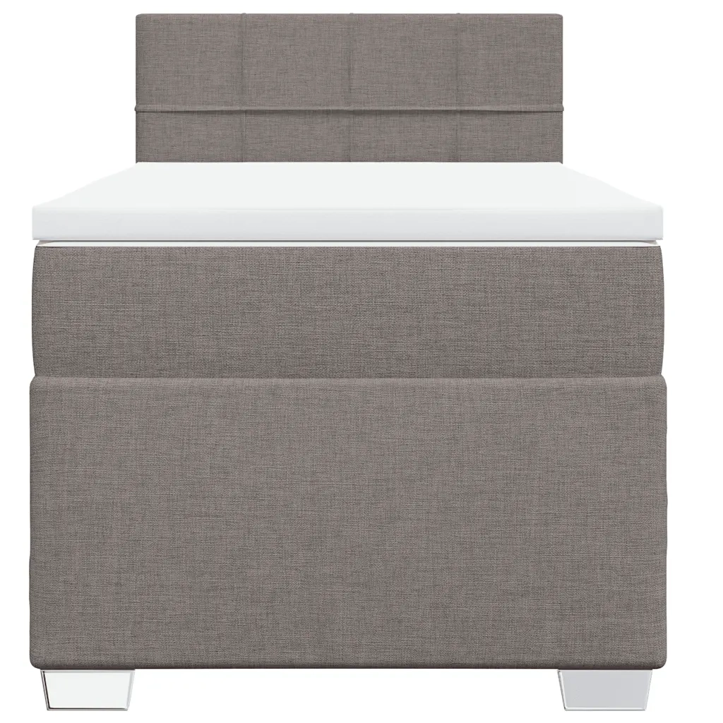Giroletto a Molle con Materasso Tortora 100x200 cm in Tessuto 3288103