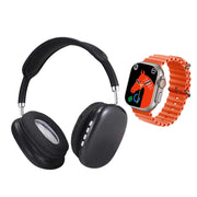 Trade Shop - Kit Smartwatch Con Cuffie Grandi Per Esperienza Completa Impermeabile Ip67 Bt5.3 -