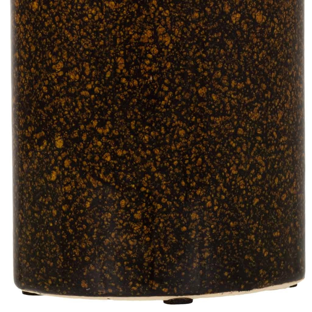 Portacandele in ceramica dorata 10,5x6,5x21h