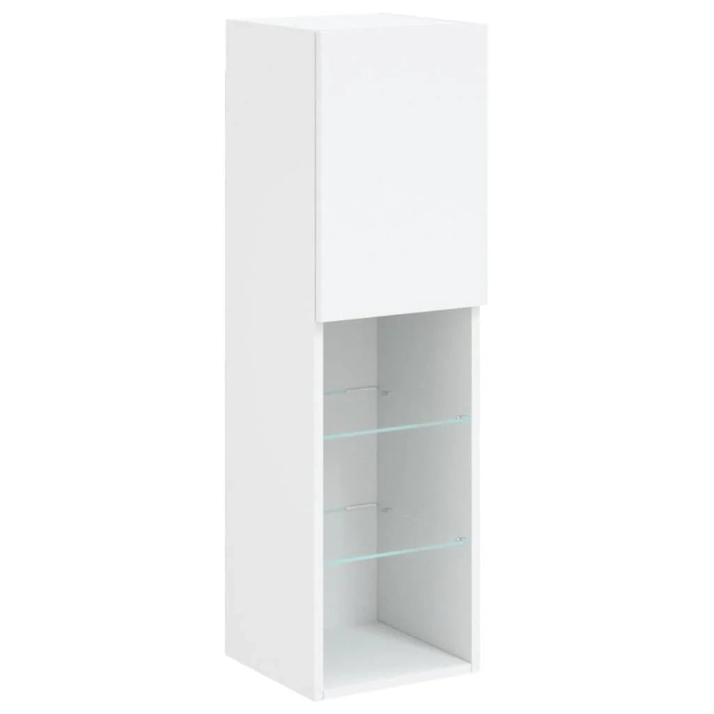 Set di mobili credenza TV soggiorno camera da letto parete soggiorno x 7 pezzi con luci LED bianco 02_0025359