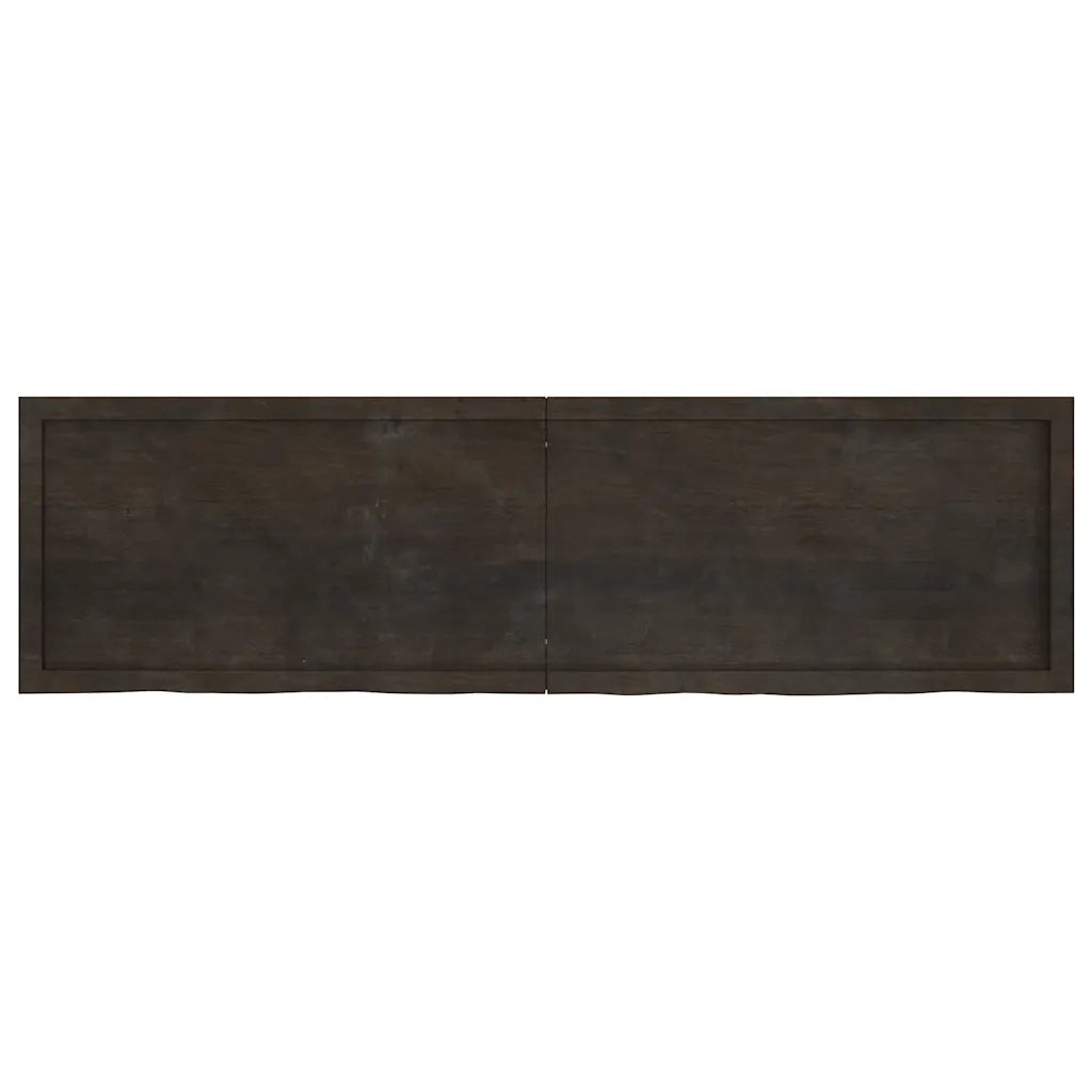 Piano Bagno Marrone Scuro 180x50x(2-6)cm Legno Trattato 3156262