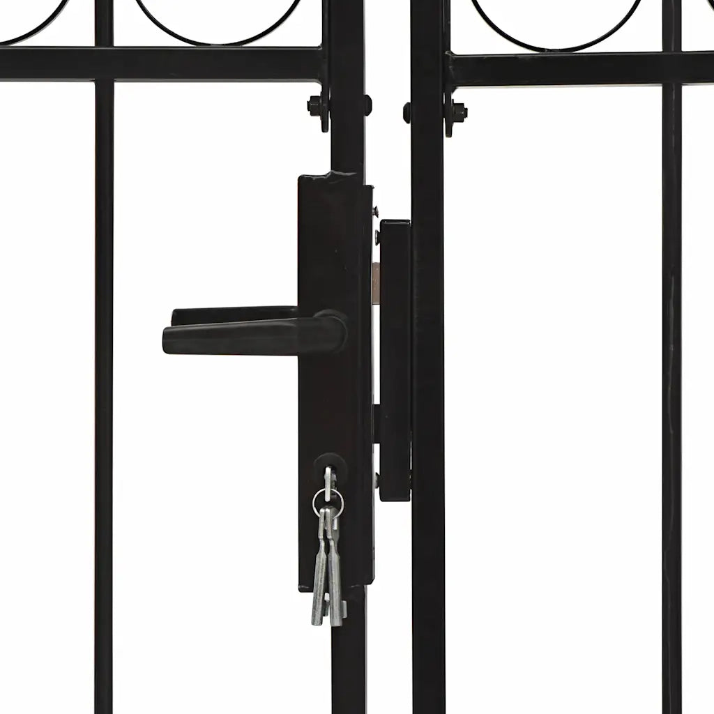 Cancello per recinzione Assen a doppia anta con parte superiore ad arco in acciaio 400x175 cm 143095