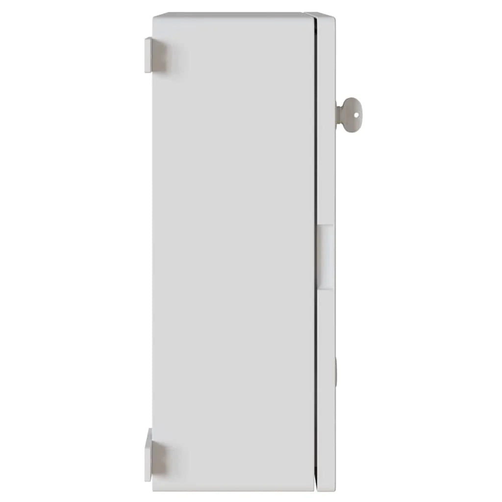 Moderno armadio di controllo rettangolare 47 x 20 x 60 cm pratico contenitore per interni/esterni plastica grigia 02_0058199