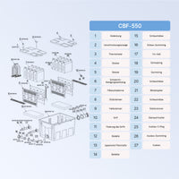 Filtro a camera per laghetto CBF-550 L per filtrazione di max 60.000 l