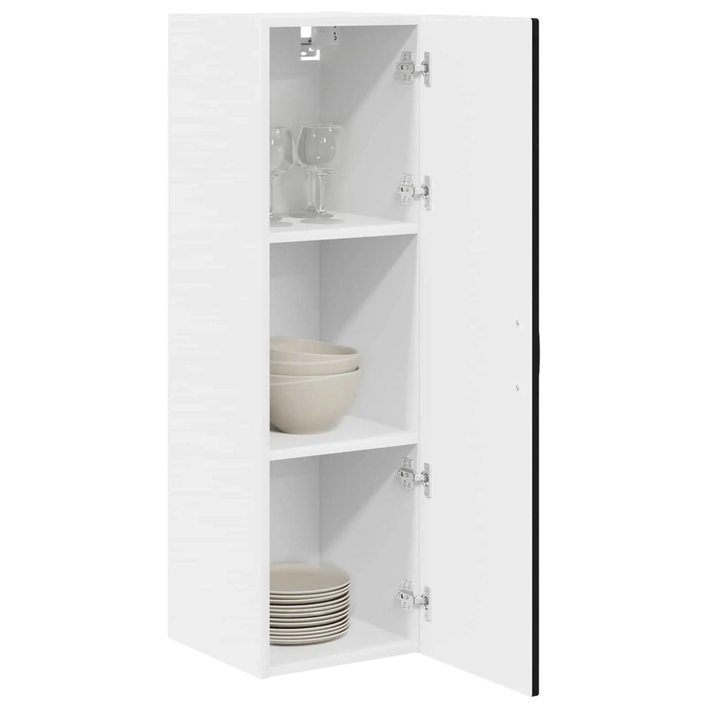 Armadietto a muro PORTO Nero 30 x 31 x 100 cm Legno multistrato 885456