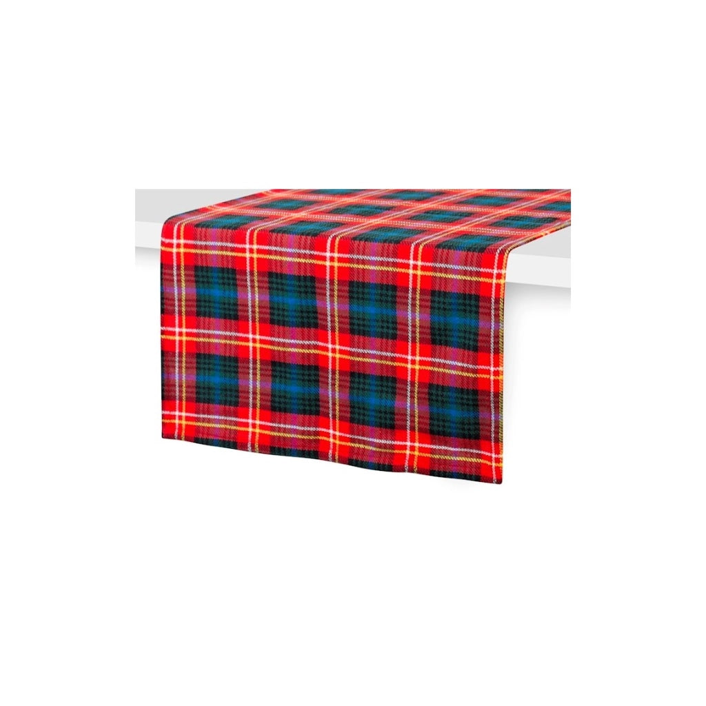 Runner da tavola in cotone/poliestere con fantasia tartan cm 40×140