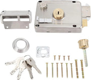 Chiusura a Scatto Meccanico Anti-furto in Acciaio Inox per Porta in Legno - Contenuto Aggiunto