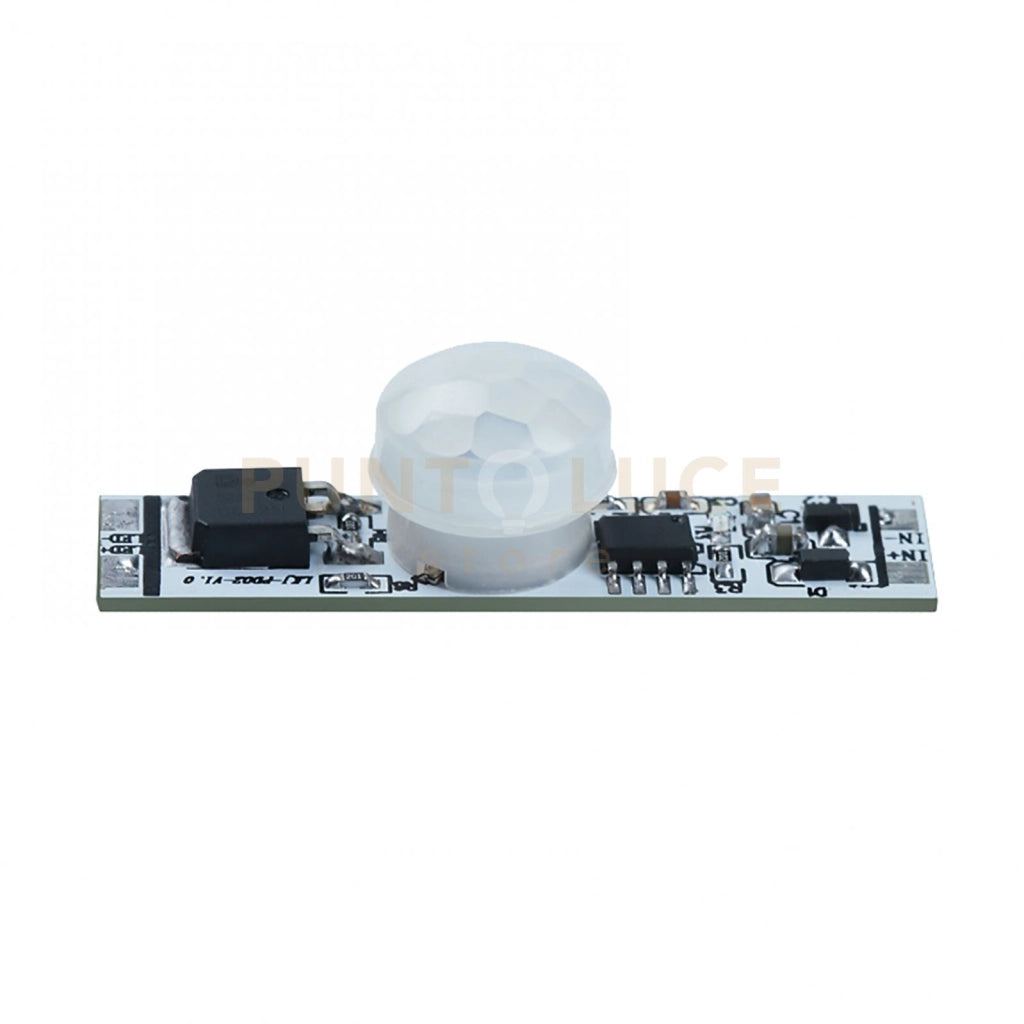 STRIP-PIRSENSOR SCHEDA SENSORE MOVIMENTO PIR PER STRIP INPUT DC12V-24V OUTPUT DC12V-24V 60 E 120W 5A MAX 4,7X1,2X0,9CM