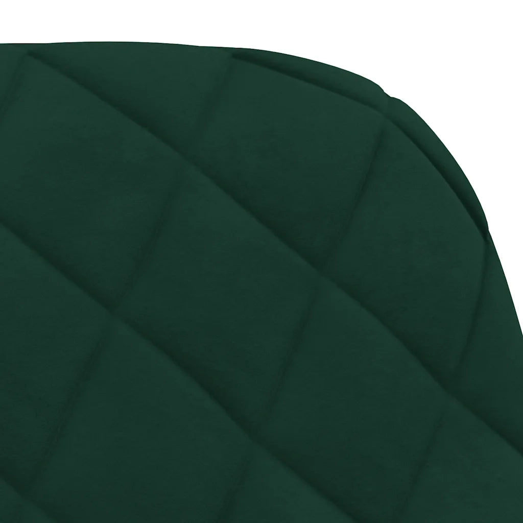 Sedie da Pranzo 2 pz | Sedie da cucina Verde Scuro in Velluto