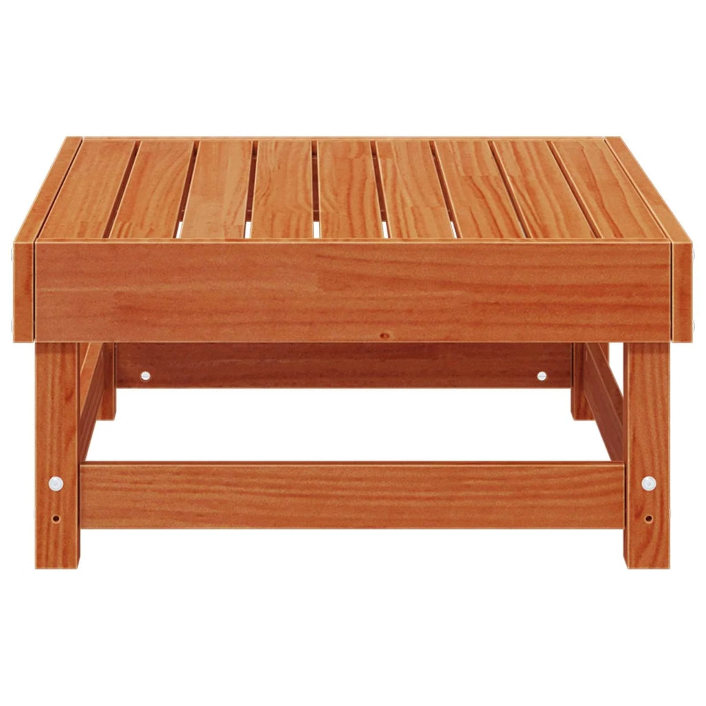 Poggiapiedi da Giardino Legno di pino massiccio Marrone Cera