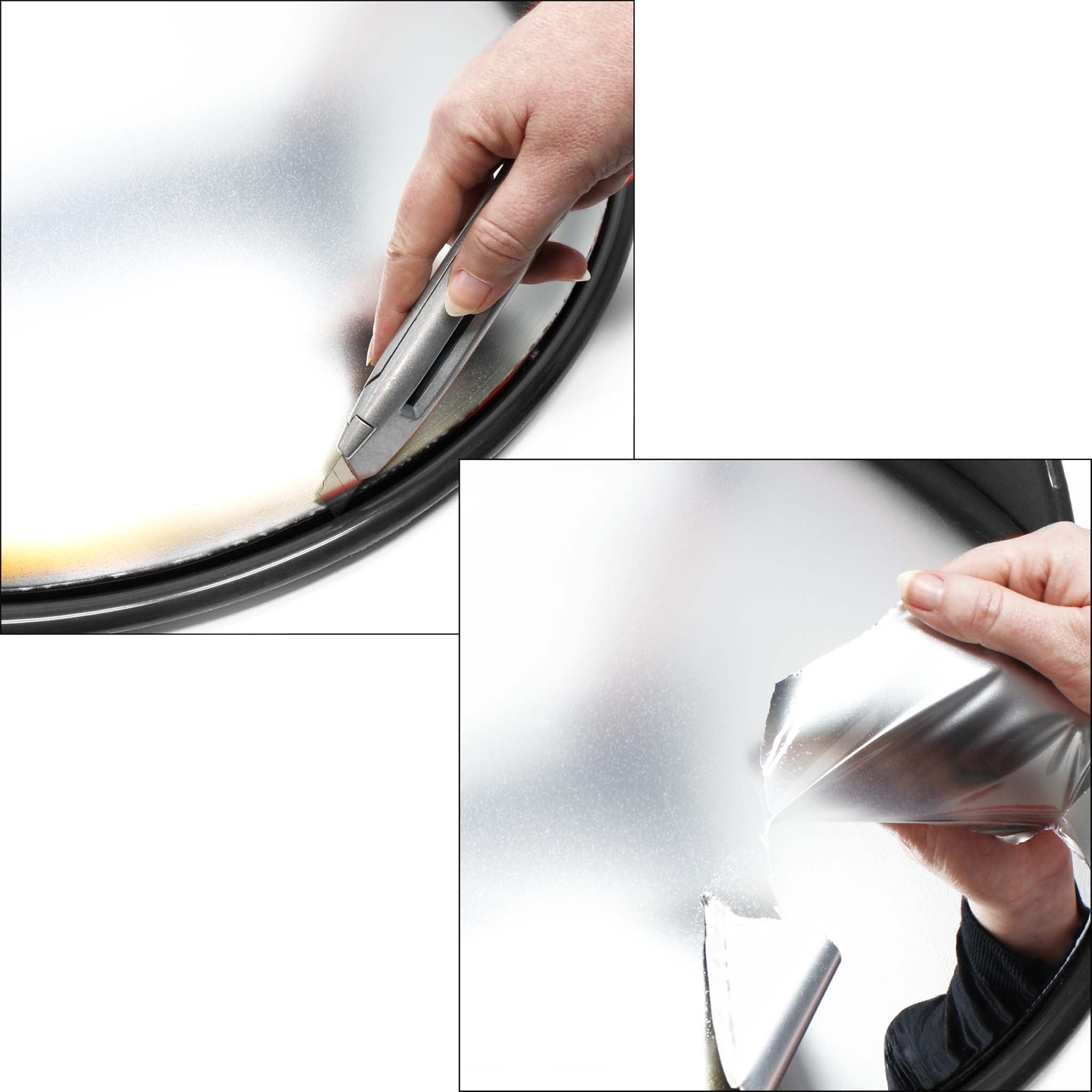 Verkehrsspiegel 75 cm konvex u. Schutzhaube Schwarz