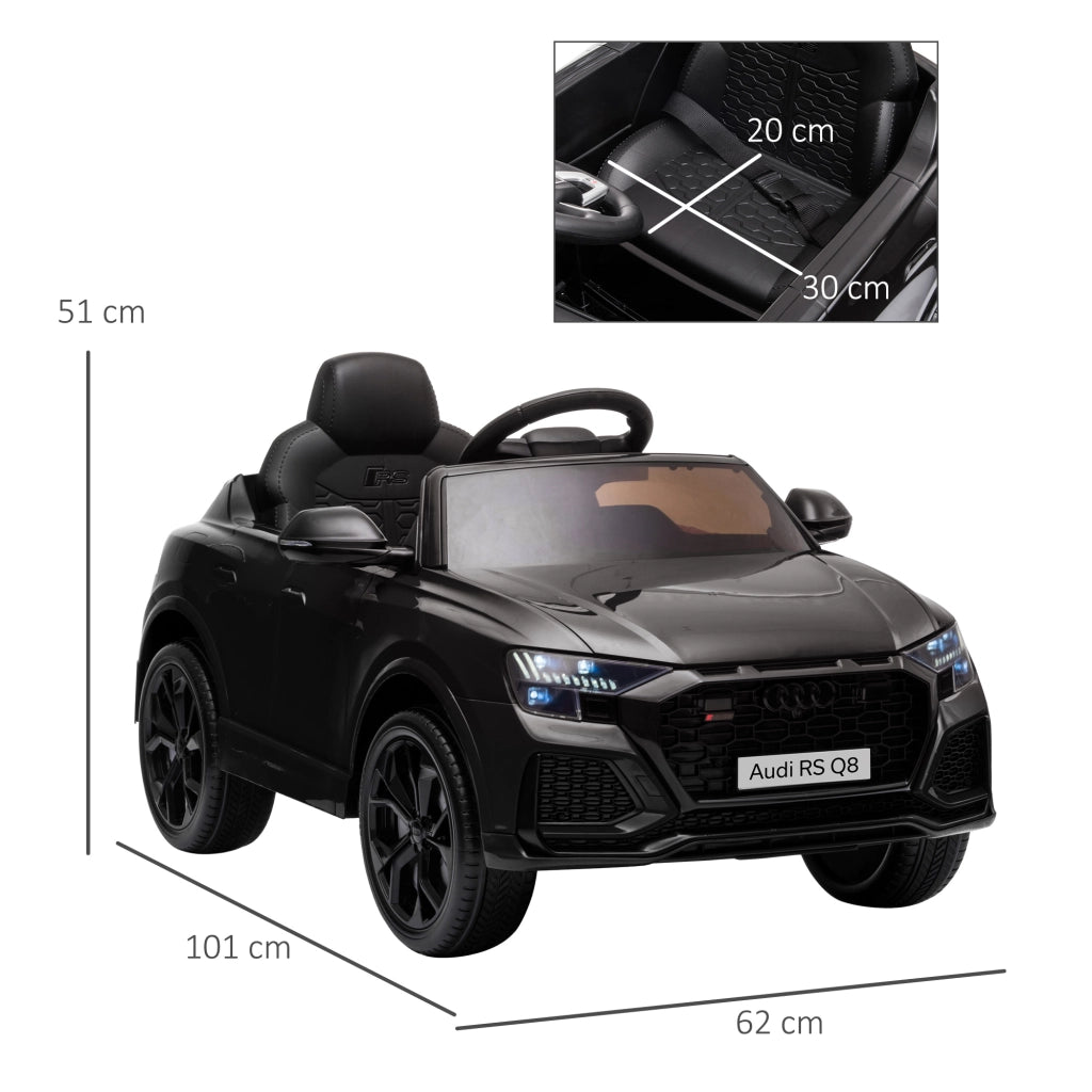 Auto elettrica per bambini Audi RS Q8 ¨C zephmum ¨C Nero