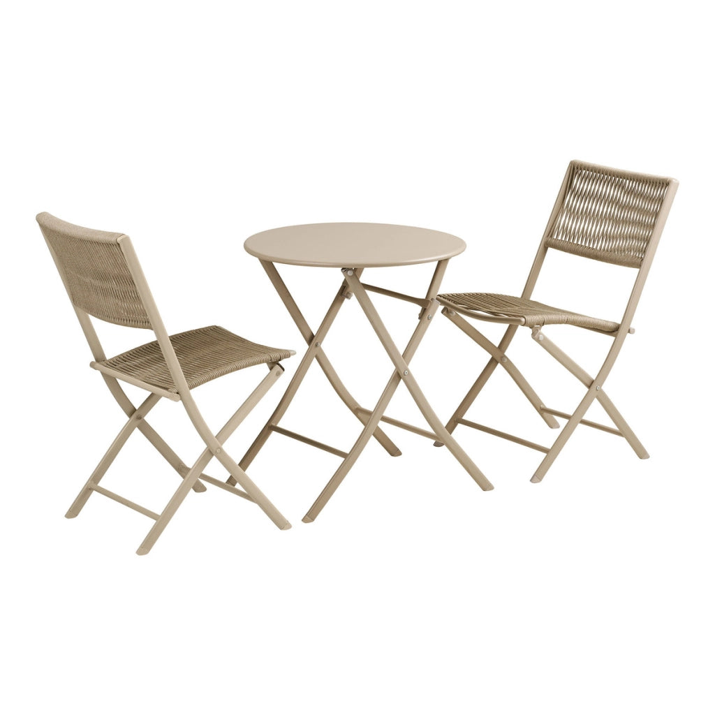 Set di 3 Mobili da Giardino Arcas, Marrone, Metallo, 60x60x71 cm