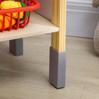 Cucina Giocattolo per Bambini 60x30,5x93,2 cm con Luci e Utensili in MDF e PP Grigio e Bianco
