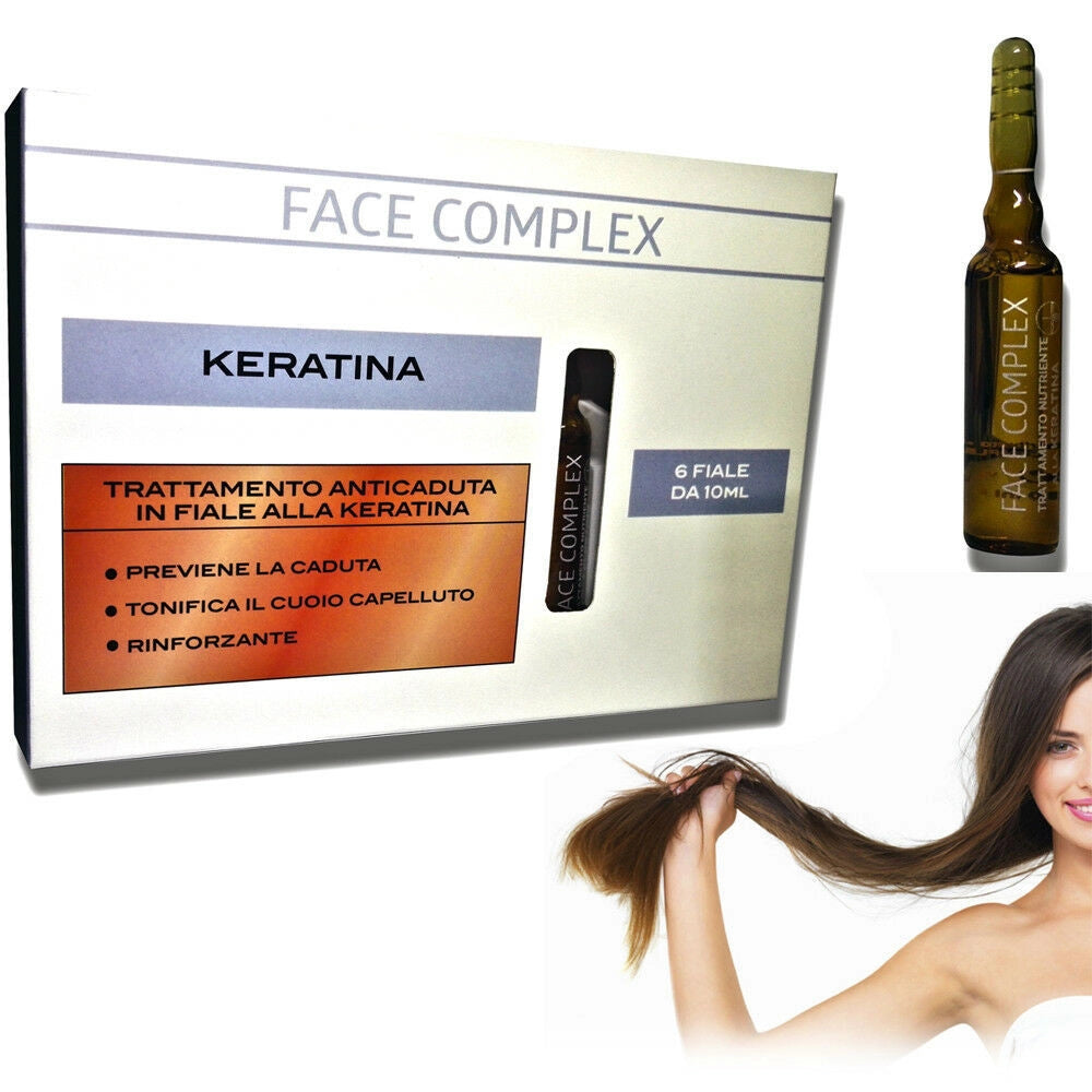 Trade Shop - Trattamento Capelli Anti Caduta Alla Keratina In Fiale Contrasta La Caduta Fc316 -
