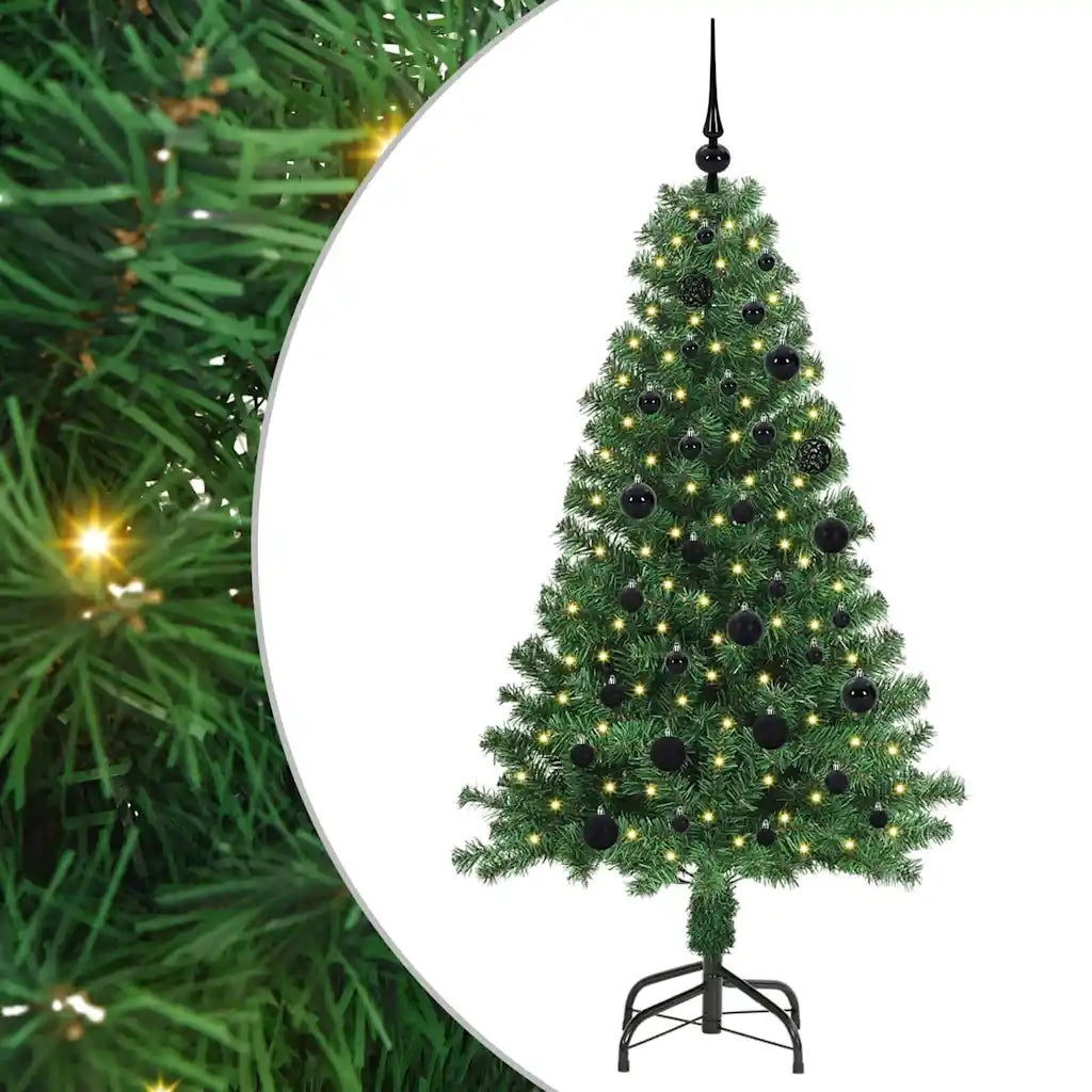 Albero di Natale Artificiale-Albero Natalizio con 150 LED Verde 150 cm 666362