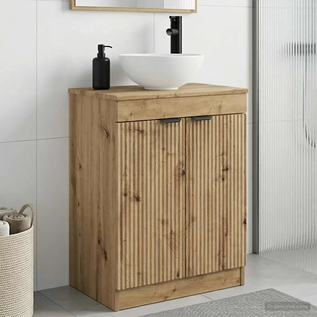 Mobile da bagno con lavabo Rovere Artigianale 54 x 35 x 83 cm 890147