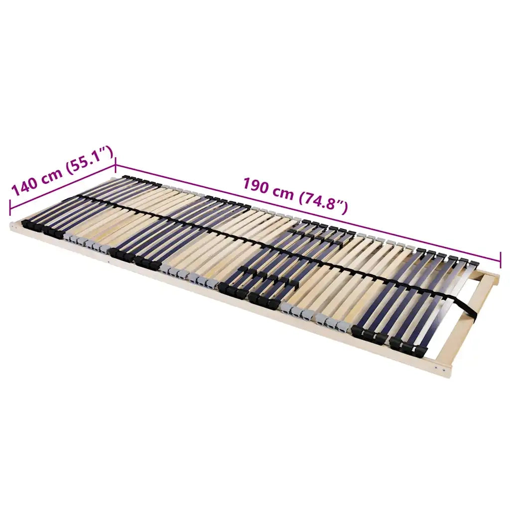 Base a doghe Marrone 140 x 190 cm Legno massello di faggio