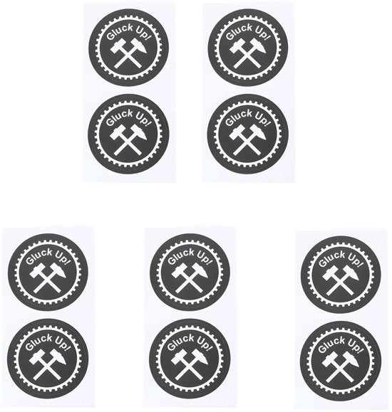Sticker di Buon Fortuna 10 pezzi - Diametro 5cm - PVC idrorepellente - Adesivo forte - Adatto per auto e decorazioni