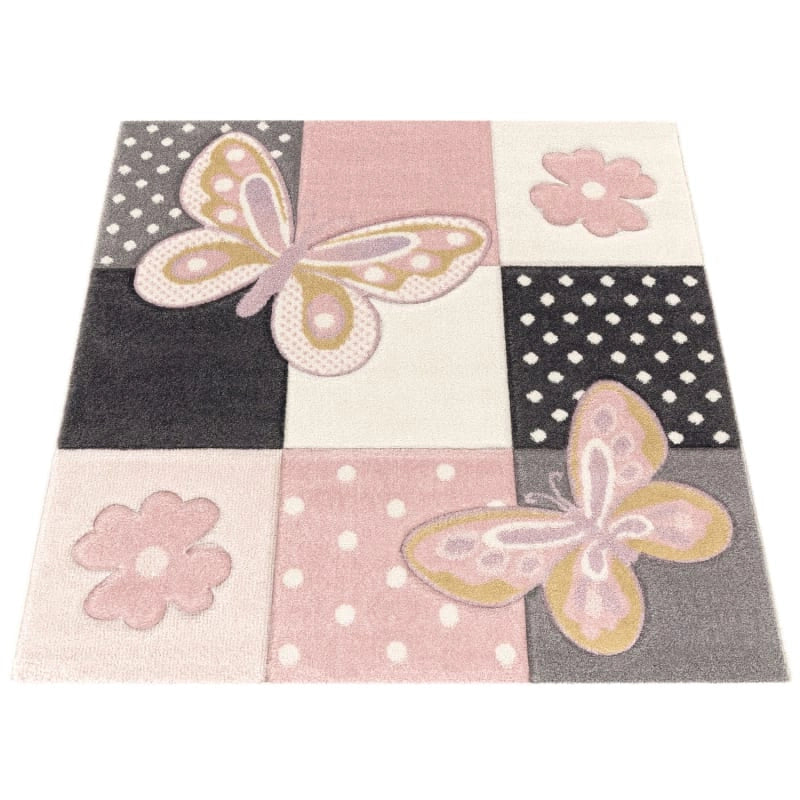 Tappeto cameretta Farfalle per bambini Dimensioni: cm 80x150