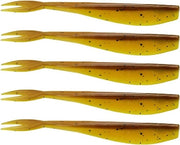 Pesci a Toghe Paddle Tail in Plastica Soft - 70mm - 50 Unità - Giallo